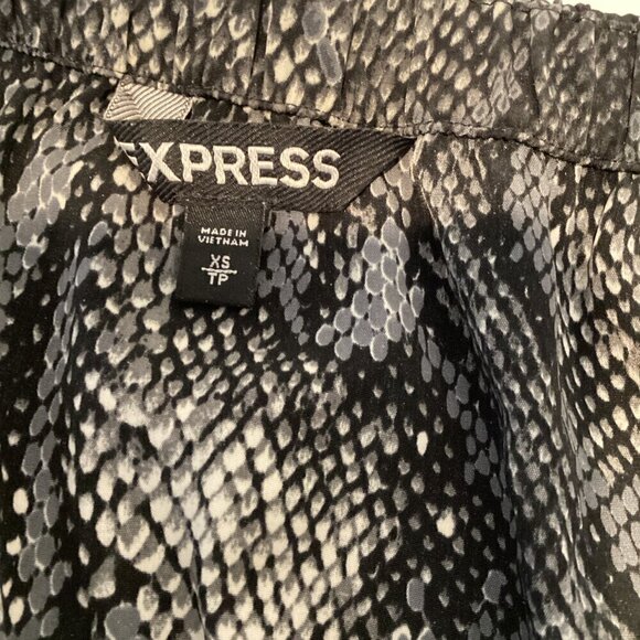 Express Snake Print Strapless Jumpsuit Pockets XS #296J - Picture 7 of 8